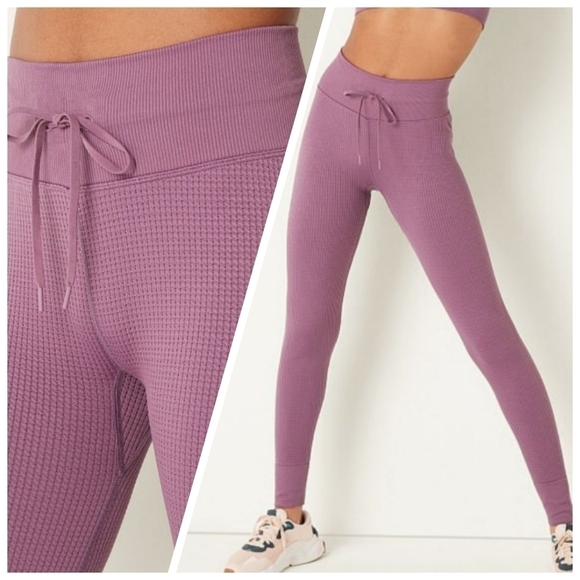 PINK SOFT SEAMLESS HIGH WAIST FULL LENGTH THERMAL JOGGER - Picture 1 of 11